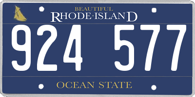 RI license plate 924577
