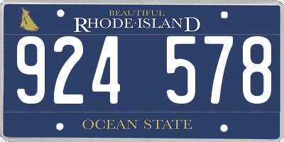 RI license plate 924578