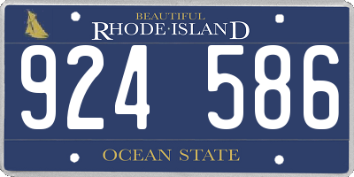 RI license plate 924586