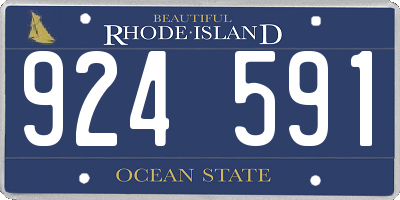 RI license plate 924591