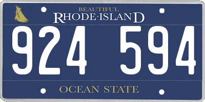 RI license plate 924594