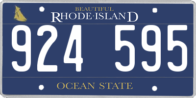 RI license plate 924595