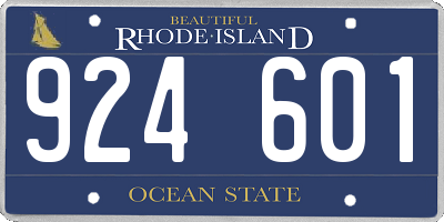 RI license plate 924601