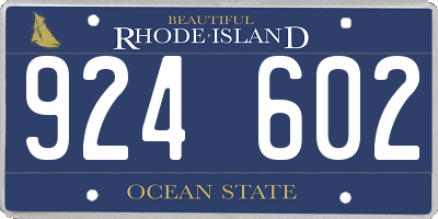 RI license plate 924602