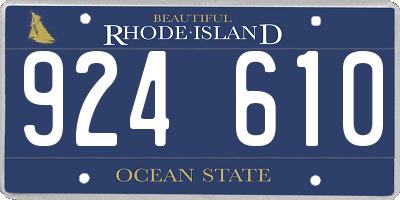 RI license plate 924610