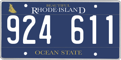 RI license plate 924611