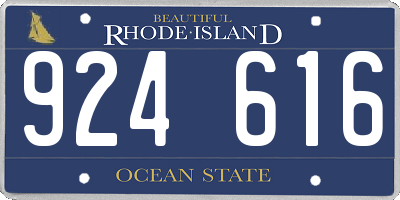 RI license plate 924616