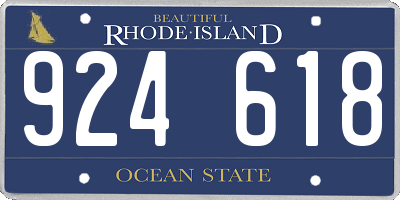 RI license plate 924618