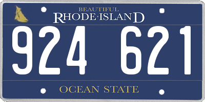 RI license plate 924621