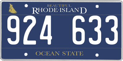 RI license plate 924633