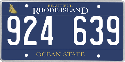 RI license plate 924639