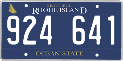 RI license plate 924641