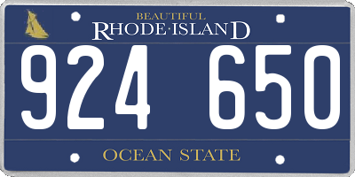 RI license plate 924650