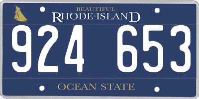 RI license plate 924653