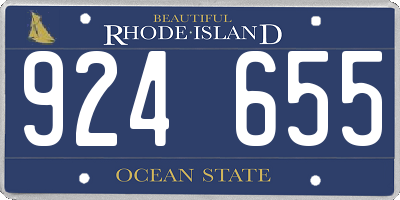 RI license plate 924655