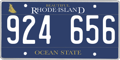 RI license plate 924656