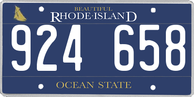 RI license plate 924658