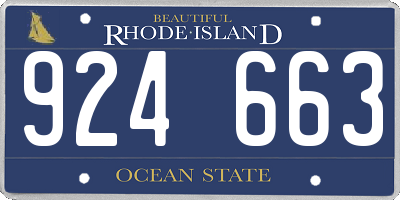 RI license plate 924663