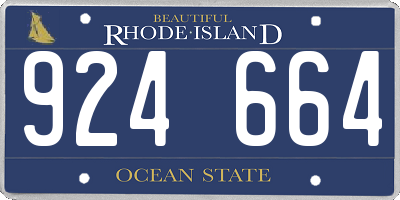 RI license plate 924664