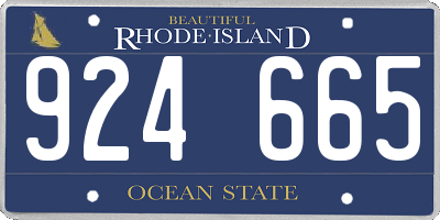 RI license plate 924665