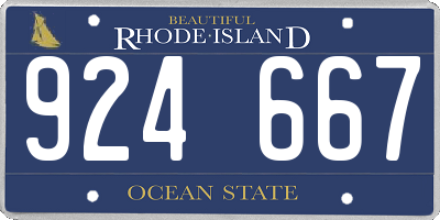 RI license plate 924667