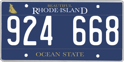 RI license plate 924668
