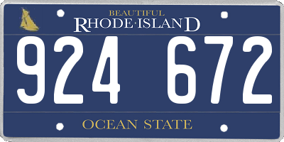 RI license plate 924672
