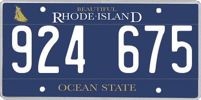 RI license plate 924675