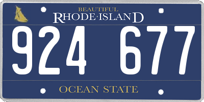 RI license plate 924677