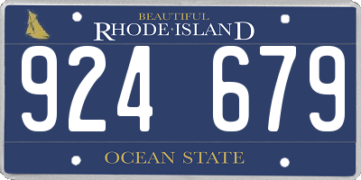 RI license plate 924679