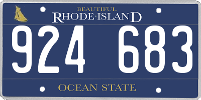 RI license plate 924683