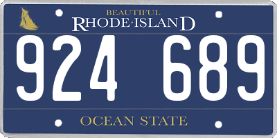 RI license plate 924689