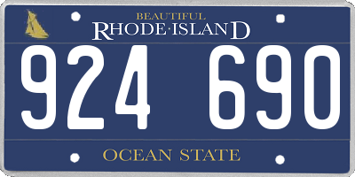 RI license plate 924690