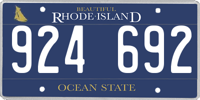 RI license plate 924692