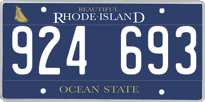 RI license plate 924693