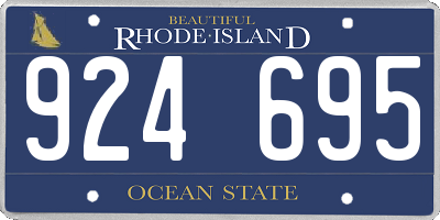 RI license plate 924695