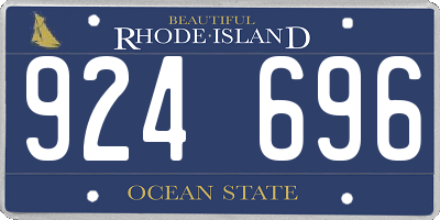 RI license plate 924696