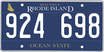 RI license plate 924698