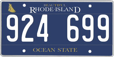 RI license plate 924699