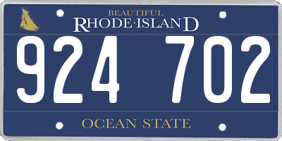 RI license plate 924702