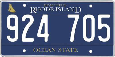 RI license plate 924705