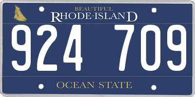 RI license plate 924709