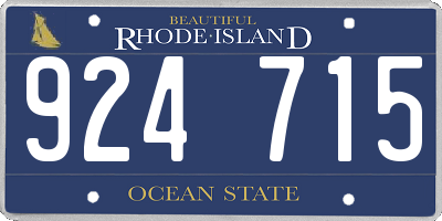 RI license plate 924715