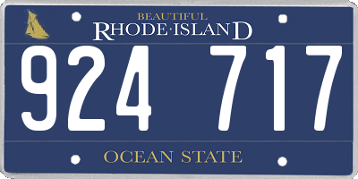 RI license plate 924717