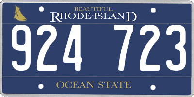 RI license plate 924723