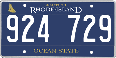 RI license plate 924729