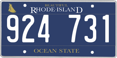 RI license plate 924731
