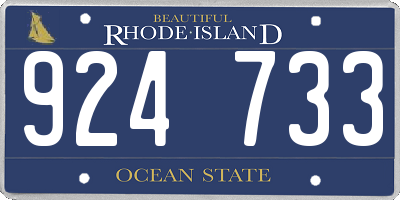 RI license plate 924733