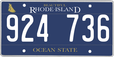 RI license plate 924736