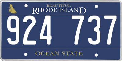 RI license plate 924737